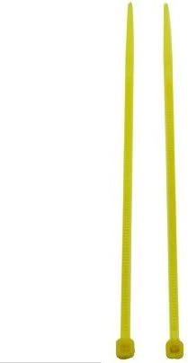 Найлонови Кабелни връзки Ailisi с цип Самоблокирующегося Жълт Цвят, 4 X 0,1 Опаковка 200