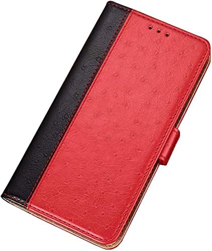 COEPMG Чанта-кобур с магнитна стойка-Фолиантом за телефон, за Apple iPhone 14 Pro 2022, една Чанта-портфейл с раскладушкой от Изкуствена кожа с шарките на Щраус [Държач за карти] (?