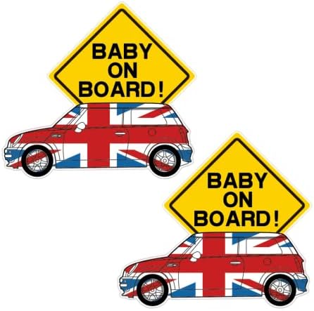 Знак Бебе в колата от 2 части, Скъпа Стикер Бебе на борда на автомобила, Знак Спазвайте дистанция за прозорци и Стикер на Бронята