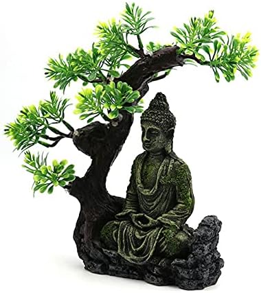 UXZDX Озеленяване Аквариум за Декорация на Аквариума Изкуствена Смола Декор Статуя на Буда Озеленяване Фон Украшение