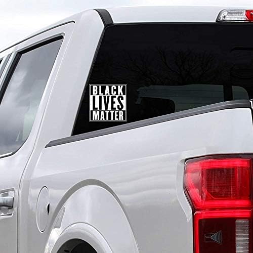 Black Vinyl стикер Lives Matter Decal (2 опаковки) - 4x4 Инча, за кола, камион, suv, Ван, Прозорци, Броня, за стена, Лаптоп, таблет, Чаши, Чаши и всяка гладка повърхност