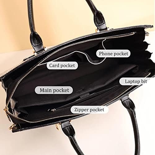 SDFGH Женски портфейл, Кожена чанта за лаптоп, Преносими Бизнес Офис чанти Голям капацитет (Цвят: B размер: