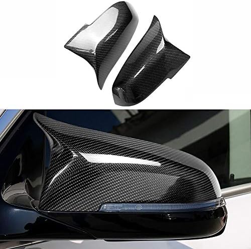 HLLebw за BMW F10 F18 F07 Серия 5 2014-, 2 бр./компл. Автомобилно Огледало за обратно виждане във формата На Миди, Роговая на Кутията, Етикети, изработени от Въглеродни Влакна, Акс?