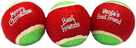 Празничен комплект топки за тенис за кученца от 3