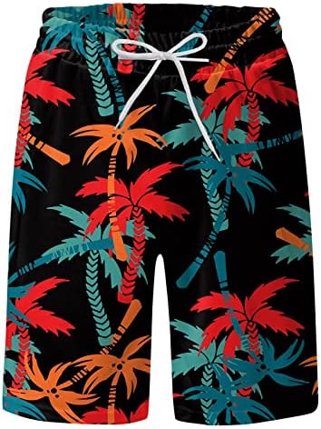 ZDOO Мъжки Хавайски Плажни Шорти Летните Забавни Плажни Шорти с Графичен Принтом Плодове, Ежедневни Топене Вкара