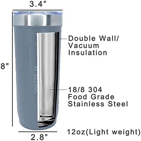 Класически чаша от неръждаема стомана с 24 Грама с дръжка, капак и Соломинкой, Бутилка с вакуумна изолация с