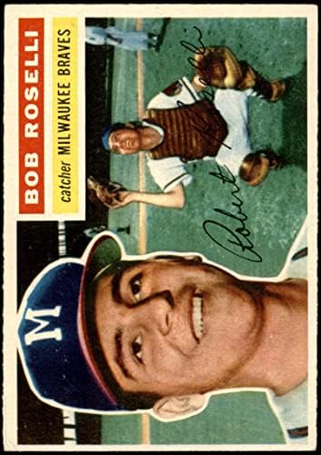 1956 Topps # 131 Грай Боб Розелли Милуоки Брейвз (Бейзболна картичка) (Сиво въртене) EX Брейвз