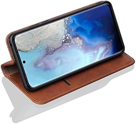 Калъф LBYZCASE за Samsung Galaxy S20 5G 6,2 , сгъваем Кожен портфейл с панти капак, устойчив на удари Защитен калъф за вашия телефон с отделения за карти, стойка и магнитна закопчал