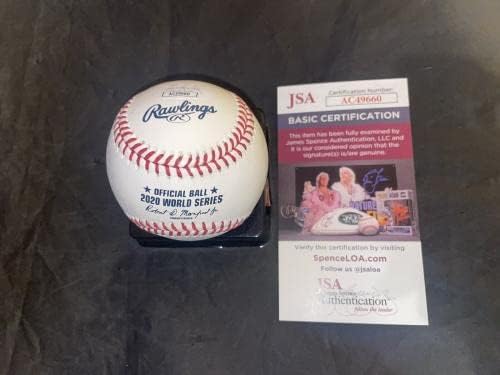 Уокър Бюлер е подписал Официален Бейзбол Световните серии 2020 LA Dodgers JSA 2 - Бейзболни топки с автографи