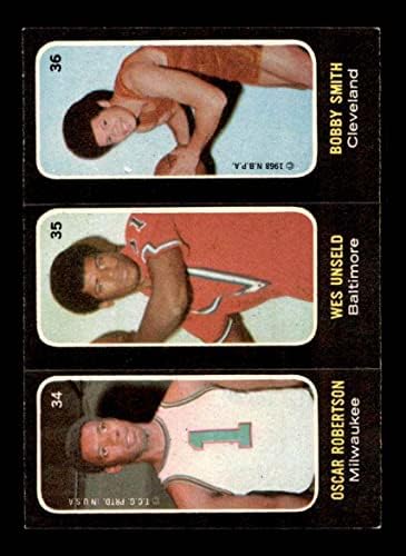 1971 Topps 34 Оскар Робъртсън/Уес Унселд /Боби Смит Бъкс/Буллиты/Кавалиърс (Баскетболно карта) EX/MT Бъкс/Буллиты/Кавалиърс