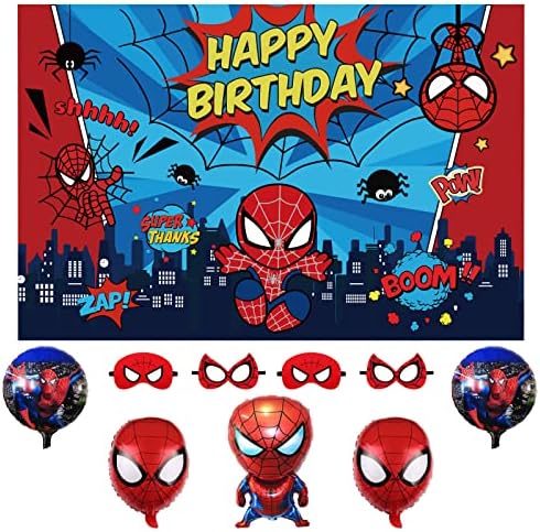Декорация за Рожден Ден под формата на Човека-паяк CrzPai за деца, Аксесоари за Партита с участието на Супергерои,