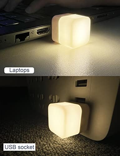 LOHAS 6 БР. USB-Ночники, Мини-led лампи, Мек Бял 3000 До Атмосферното Осветление на купето на Автомобила, Лаптоп