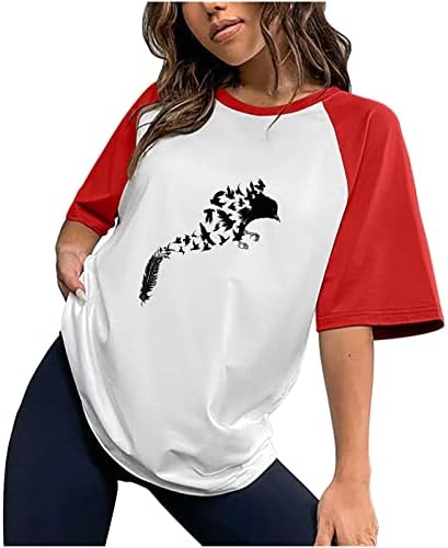 Ризи с Принтом Птици Дамски Забавно Графична Тениска Nature Country Тениска Ежедневни Тениска С Кръгло деколте