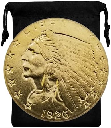 Kocreat Копие 1926 Златна Монета с Главата на Индийския Орел-Сувенирни Монети на САЩ, Щастлива Монета, Монета,