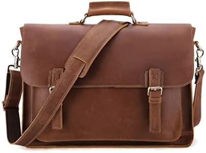 n/a Кожена Голяма чанта-тоут Crazy Horse, Мъжки чанти-месинджър за лаптоп, Мъжка Бизнес чанта, чанта (Цвят: