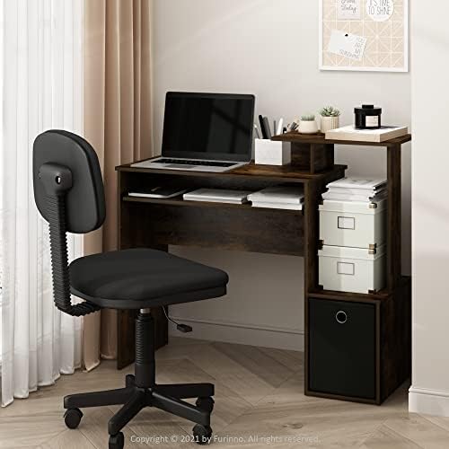 Компютърно бюро Furinno Econ, Бор Кехлибарен цвят /Черно