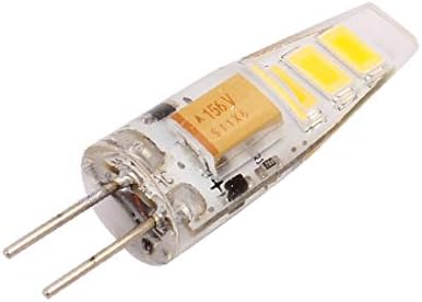 X-DREE AC/DC12V 1,5 W G4 5730SMD Led царевичен крушка 6-led силиконова лампа Топъл бял цвят (AC/DC12V 1,5 W G4 5730SMD Bombilla LED Lámpara de silicona de 6 LED BLANC-O cálido