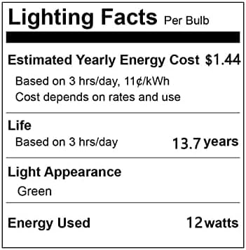 YDJoo Led Крушки за Царевица 12 W, Зелена светодиодна лампа, Еквивалент на 100 W, E26 E27, Средна База, Led Крушки на Полилея AC85-265V за монтаж на таван, Вентилатор, монтиран на стена