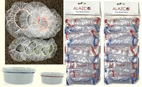 Опаковка ALAZCO от 20 Многократно Еластични капачки за чаши от прозрачна пластмаса, 10 Големи (до 13 см) и 10