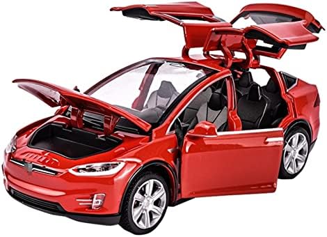 Мащабна модел на превозното средство за Tesla Model X Модел на колата от сплав, Монолитен под налягане, за Автомобили