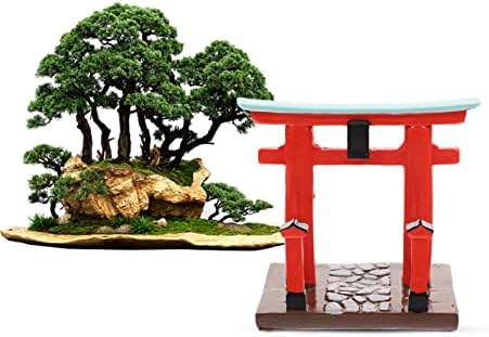 ПАТКО Японски Шинто Врата на Тория Аквариум От Смола Миниатюрен Мост на Тория Пейзажные Украса Древното Дърво