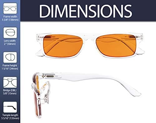 Дамски Блокер очила със Синя светлина за Женските Модни Компютърни Ридеров с Оранжев Оттенък