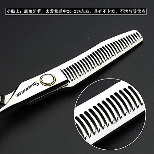 6-инчови фризьорски ножици в стил dragon, Япония, 440C, ножици за рязане и филировочные ножица (комплект)