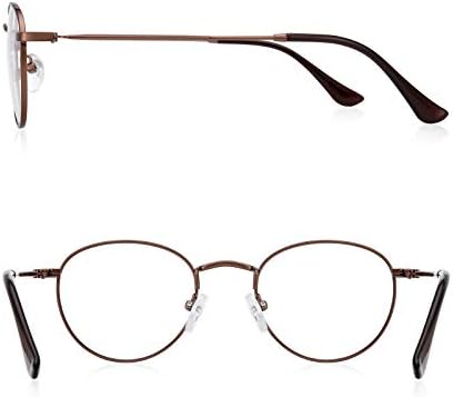 РБ.Pilot Малки Метални Кръгли Очила за Четене, За Жени, Мъже Класически Реколта Ретро Нюанси на Синьо Светлина,