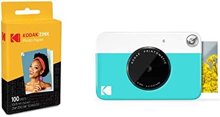 Фото хартия Kodak 2 x3 премиум-клас Zink (100 листа) и цифров фотоапарат миг печат Printomatic - пълноцветен