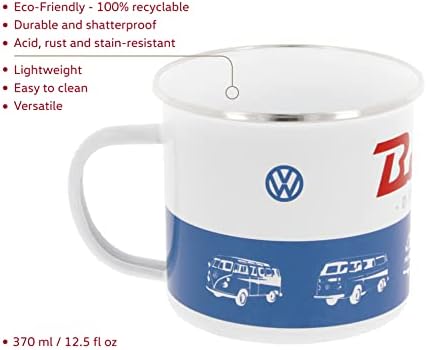 Колекция BRISA VW - Эмалированная кафеена чаша за Volkswagen Хипитата Bus T1 Camper Van за кухня, Гараж, офис,