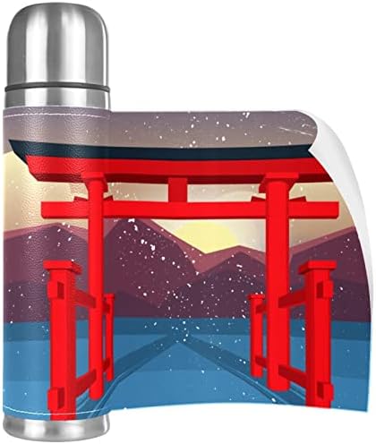 Японски Плаващи Портата на Храма Ицукусима, Бутилка За Вода От Неръждаема Стомана, Запечатани Пътна Термос-Чаша,