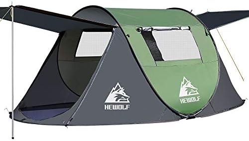 Всплывающая Туристическа палатка Hewolf на 2/4 Човека, Моментално Лесна инсталация, Водоустойчив, Автоматична