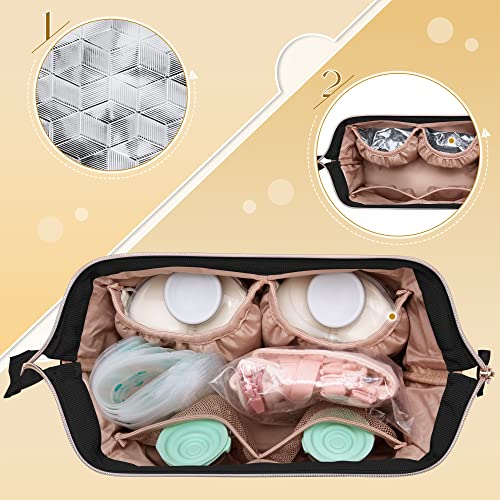 Чанта за носене Носимого молокоотсоса Fasrom Комплект с Изолирана чанта-хладилник за бебешки бутилки с лед с