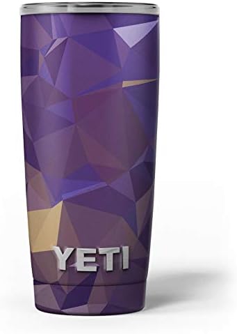Дизайн Skinz Лилаво Геометричен V12 - Набор от винил оберток със стикер на кожата, Съвместим с бокалами Yeti