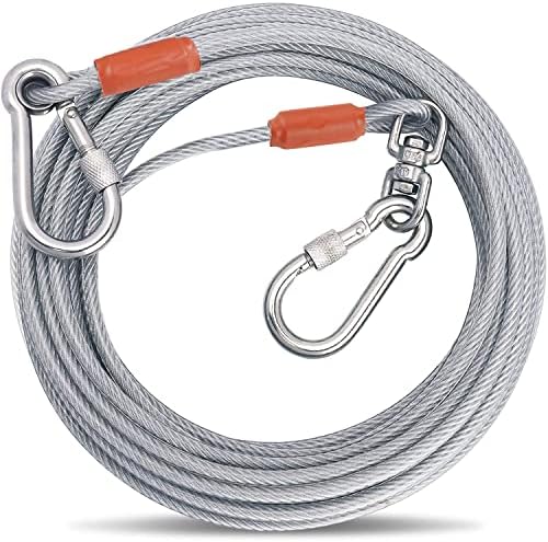 Кабел за обвързване на кучета - 50/75 фута Сверхпрочный кабел за кучета с тегло до £ 125 - Каишка за кучета,