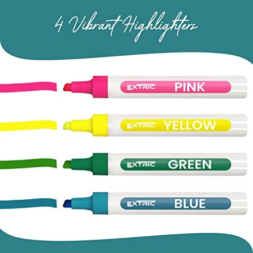 ДОПЪЛНИТЕЛНИ маркери, 4 бр. Хайлайтер - Флуоресцентни хайлайтеры различни цветове. Розово, Синьо, Зелено и жълто