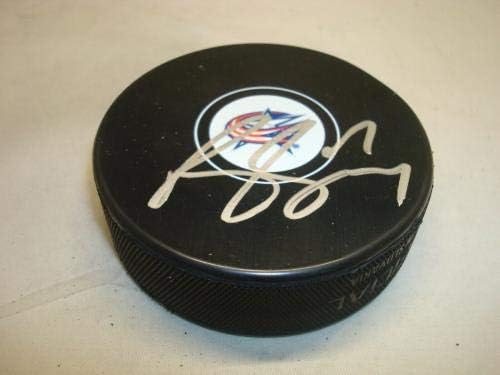 Брендън Дубински подписа хокей шайба Кълъмбъс Блу Джакетс с автограф 1А - Autographed NHL Pucks