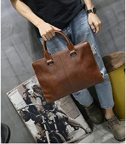 N/A Мъжки Ежедневни Бизнес чанта, Кожен портфейл, чанта-тоут за документи, по-Голямата Голям чанта през рамо