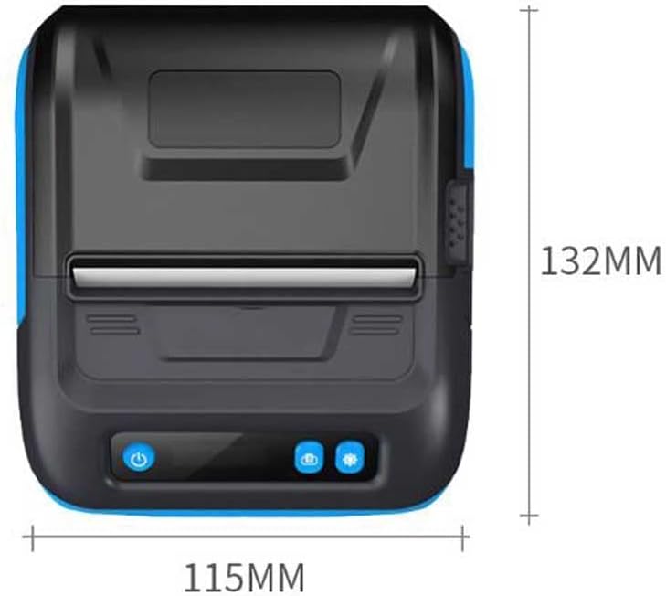 XWWDP 3-инчов Безжичен Bluetooth термопринтер за производство на чековых етикети Преносим начин на доставка сметки Принтер за етикети за сметки (Цвят: черен размер: 11,5 * 13,2