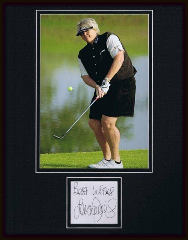 Дисплей за снимки с Автограф на Лаура Дейвис В Рамката на 11x14 JSA - Снимки за голф С Автограф
