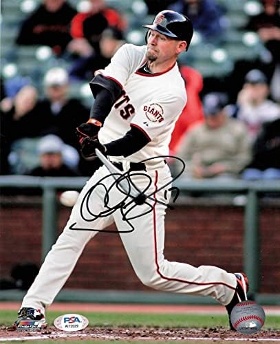ОБРИ ХЪФ подписа снимка 8x10 PSA / DNA San Francisco Giants С автограф - Снимки на MLB с автограф