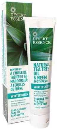 Паста за зъби с масло от Чаено дърво Neem Wintergreen Без флуор, 7 грама