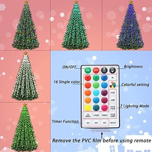 Светлините на Коледната елха, 6,6 фута x 10 Направления, 18 които променят Цвета Коледни Светлини, Дистанционно