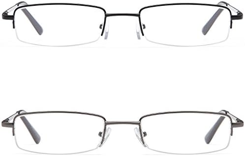 Очила за четене DOUBLE TAKE - 2 чифта В Компактен Калъф, пълен Ридеры без рамки
