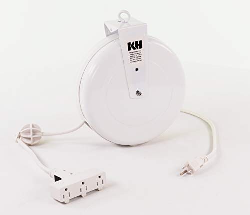 Макара за кабел K&H Industries CRA-B515-T16G-3 Бели на цвят, Макара за кабел серията Kh Industries ЗТР, 10 Ампера,