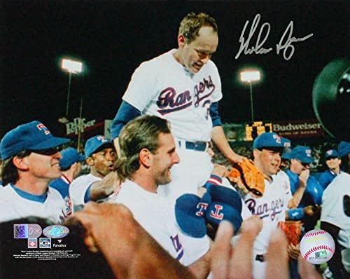 Празнична снимка на Нолан Райън с автограф ТЕКСАС Рейнджърс 8x10 - AIV Holo/Ryan Holo * S - Снимки на MLB с