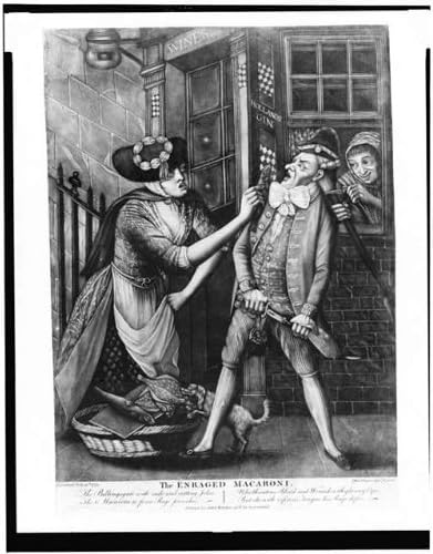Исторически находки Снимка: Разярени Макарони, Денди, Англия, Социални класове, Търговци, Пека, 1773