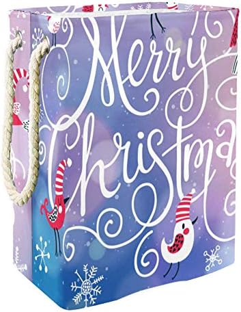 Inhomer Фантастично Весела Коледа 300D Оксфорд PVC, Водоустойчив Кошница За Дрехи, Голяма Кошница за Дрехи за