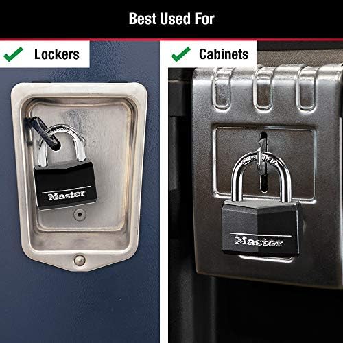 Алуминиев заключване с покритие Master Lock система за Заключване за шкафче с ключ, Заключване за шкафчето в салона, 1 опаковка, 141D и Разход на замъка, за да шкафчета, Разх