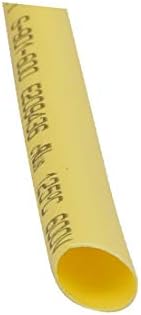 Polyolefin пожароустойчива тръба X-DREE 15 m, с вътрешен диаметър 0,18 инча Жълт цвят за ремонт на тел (Giallo tubo ignifugo от полиолефин с вътрешен диаметър 0,1 м (15 м) в съответствие с ripa